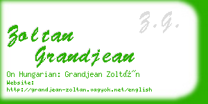 zoltan grandjean business card